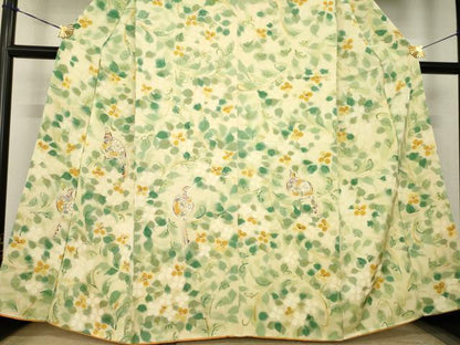 平和屋着物●訪問着　花鳥文　正絹　逸品　AABJ9269ck
