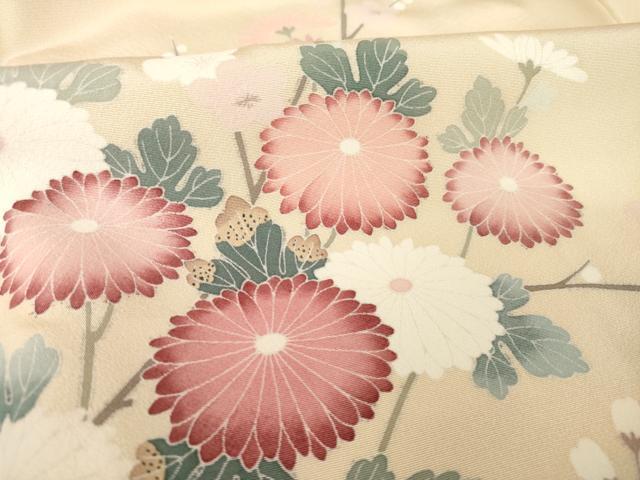 平和屋着物●訪問着　友禅　枝花文　暈し染め　正絹　逸品　AABJ9272ck