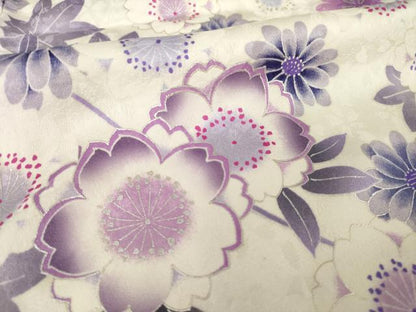 平和屋着物●豪華振袖　刺繍　枝垂れ花文　暈し染め　金糸　銀彩　京都きもの友禅扱い　正絹　逸品　AABJ9275ck