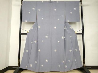 平和屋着物●上質な小紋　ミミズク　兎　正絹　逸品　AABJ9278ck
