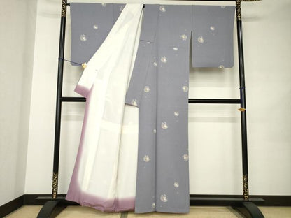 平和屋着物●上質な小紋　ミミズク　兎　正絹　逸品　AABJ9278ck