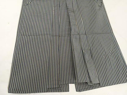 平和屋着物●男性　馬乗り袴　縞　正絹　逸品　AABJ9282ph