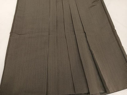 平和屋着物●男性　馬乗り袴　縞　正絹　逸品　AABJ9285ph