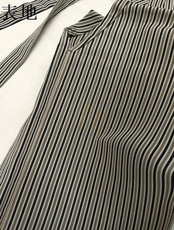 平和屋着物●男性　錦城平　馬乗り袴　縞　正絹　逸品　AABJ9287ph