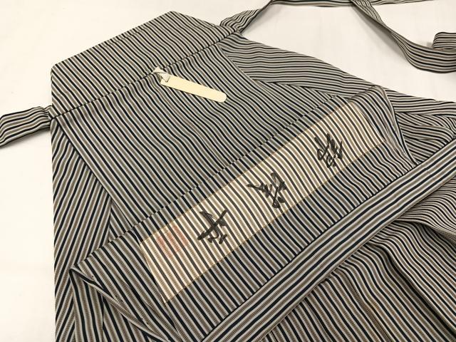平和屋着物●男性　錦城平　馬乗り袴　縞　正絹　逸品　AABJ9287ph