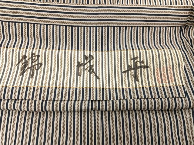 平和屋着物●男性　錦城平　馬乗り袴　縞　正絹　逸品　AABJ9287ph