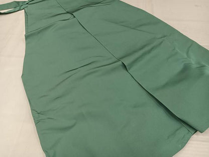 平和屋着物●男性　馬乗り袴　色無地　青磁色　正絹　逸品　AABJ9288ph