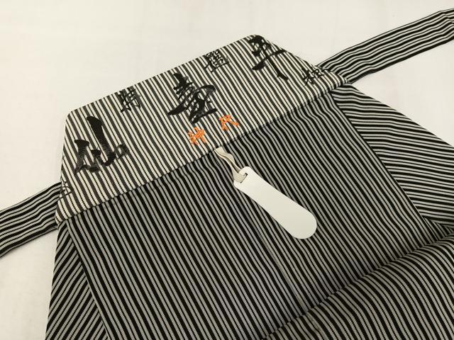平和屋着物●男性　馬乗り袴　仙台平　縞　正絹　逸品　AABJ9289ph