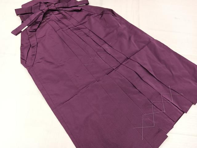 平和屋着物●男性　馬乗り袴　色無地　茄子紺色　未使用　AABJ9290ph