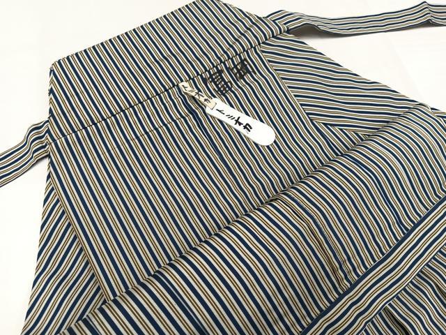 平和屋着物●男性　馬乗り袴　縞　正絹　逸品　AABJ9291ph