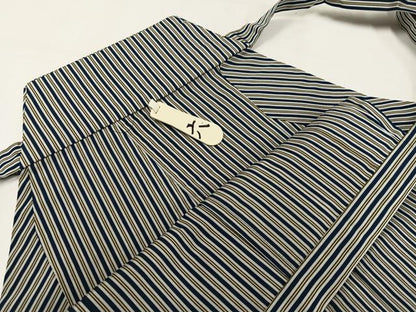 平和屋着物●男性　馬乗り袴　縞　正絹　逸品　AABJ9293ph