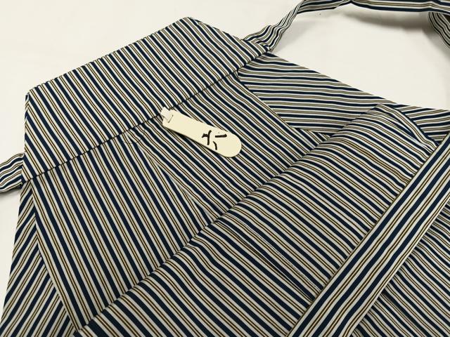 平和屋着物●男性　馬乗り袴　縞　正絹　逸品　AABJ9293ph