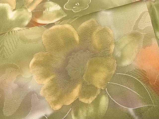 平和屋着物●上質な小紋　地紋起こし　花尽くし　暈し染め　正絹　逸品　AABJ9305ph