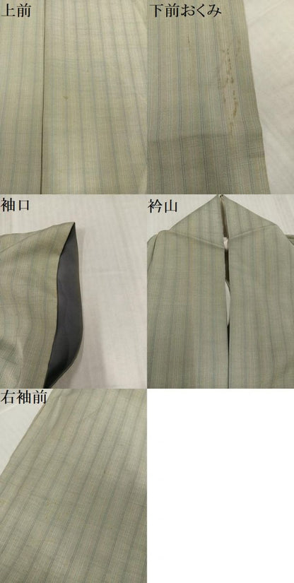 平和屋着物●上質な紬　間道　正絹　逸品　AABJ9307ph