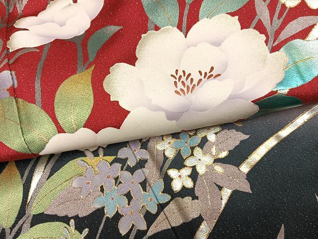 平和屋着物●豪華振袖　花蝶文　暈し染め　金銀彩　銀通し地　正絹　逸品　AABJ9313ph