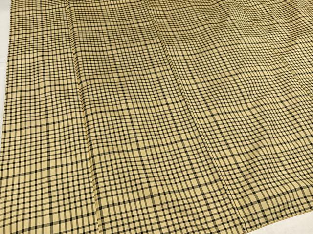 平和屋着物●本場縞大島紬　格子　正絹　逸品　AABJ9320ph