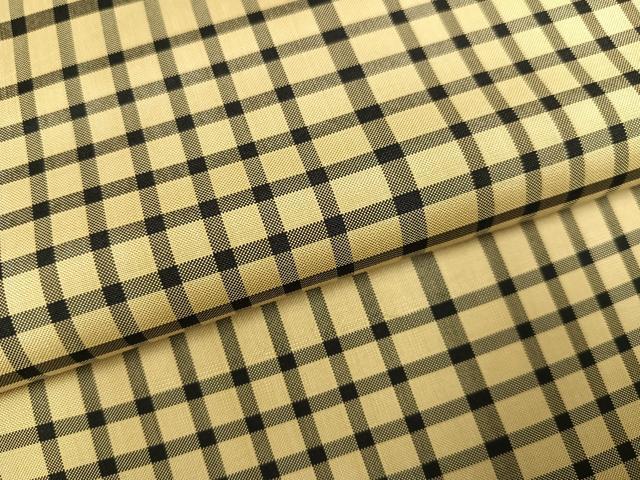 平和屋着物●本場縞大島紬　格子　正絹　逸品　AABJ9320ph