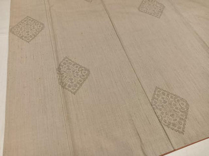 平和屋着物●結城紬　飛び亀甲　菱文　正絹　逸品　AABJ9327ph