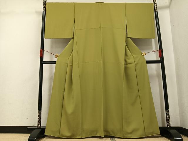 平和屋着物●上質な色無地　桑染色　正絹　逸品　AABJ9328ph