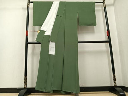 平和屋着物●上質な色無地　麴甚色　正絹　逸品　未使用　AABJ9329ph