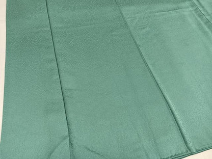 平和屋着物●上質な色無地　草花地紋　薄青色　正絹　逸品　AABJ9331ph