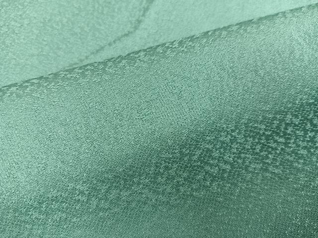 平和屋着物●上質な色無地　草花地紋　薄青色　正絹　逸品　AABJ9331ph