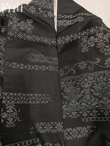 平和屋着物●上質な紬　花唐草文　さが美扱い　正絹　逸品　AABJ9338ph