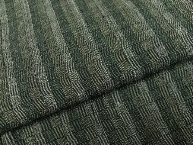 平和屋着物●上質な紬　網代織　間道　正絹　逸品　AABJ9343ph