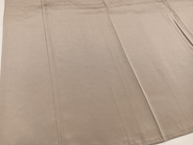 平和屋着物●松尾光琳　色無地　空吾倍子色　反端付き　正絹　逸品　AABJ9344ph