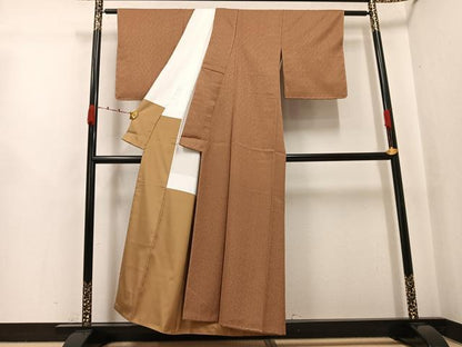 平和屋着物●江戸小紋　小花文　正絹　逸品　未使用　AABJ9348ph