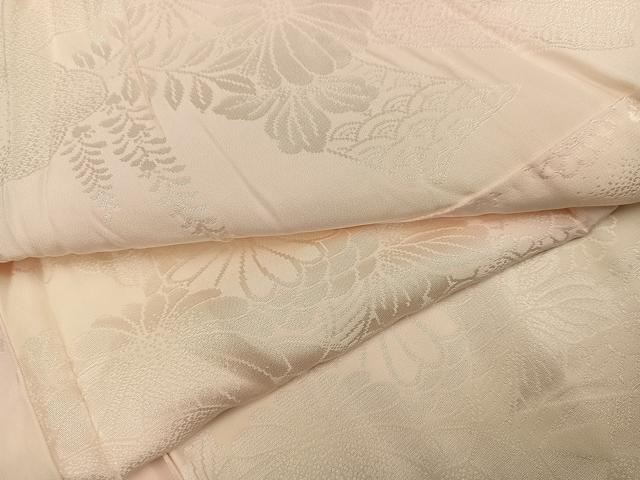 平和屋着物●振袖用長襦袢　無双仕立て　草花地紋　暈し染め　正絹　逸品　AABJ9349ph