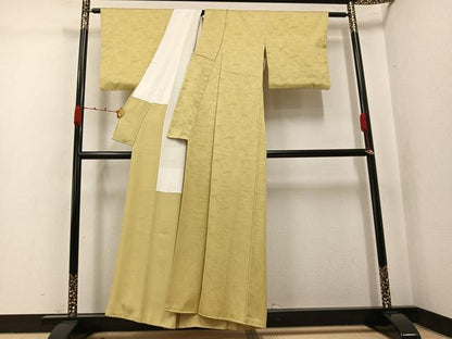 平和屋着物●上質な色無地　木蘭色　正絹　逸品　AABJ9351ph