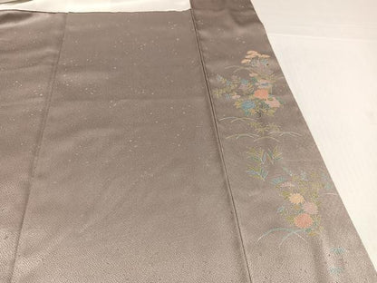 平和屋着物●訪問着　松竹梅風景文　丹後ちりめん　反端付き　正絹　逸品　AABJ9353ph