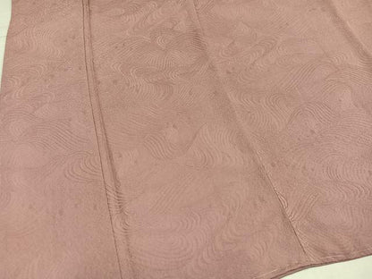 平和屋着物●上質な色無地　立波地紋　ときがら茶色　正絹　逸品　未使用　AABJ9360ph