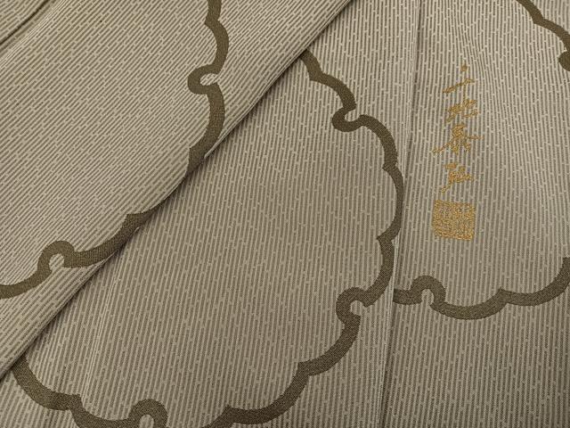 平和屋着物●世界的友禅作家　千地泰弘　小紋　雪輪文　正絹　逸品　AABJ9364ph