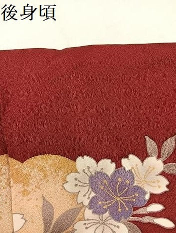 平和屋着物●ファッションブランド　hiromichi nakano　ヒロミチナカノ　振袖　草花文　金彩　仮絵羽　正絹　逸品　未使用　AABJ9370ph