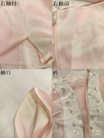 平和屋着物●振袖用長襦袢　御所車文　暈し染め　鈴乃屋扱い　正絹　逸品　AABJ9372ph