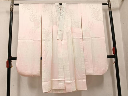 平和屋着物●振袖用長襦袢　御所車文　暈し染め　鈴乃屋扱い　正絹　逸品　AABJ9372ph