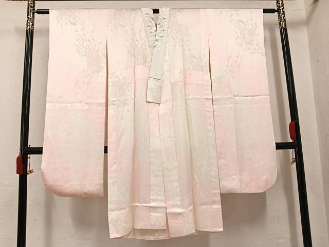 平和屋着物●振袖用長襦袢　御所車文　暈し染め　鈴乃屋扱い　正絹　逸品　AABJ9372ph