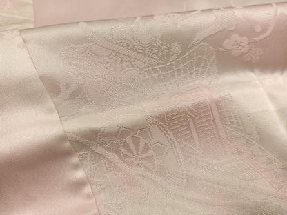 平和屋着物●振袖用長襦袢　御所車文　暈し染め　鈴乃屋扱い　正絹　逸品　AABJ9372ph