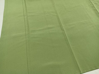 平和屋着物●上質な色無地　柳茶色　正絹　逸品　未使用　AABJ9375ph