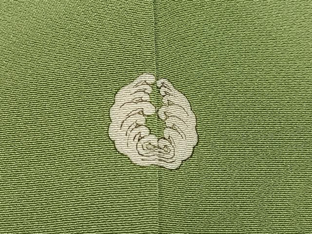 平和屋着物●上質な色無地　柳茶色　正絹　逸品　未使用　AABJ9375ph