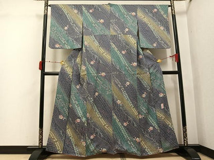平和屋着物●世界的ファッションデザイナー 山本寛斎 kansaiブランド 小紋 辻が花 絞り 暈し染め 金彩 正絹 逸品 AABJ9376ph