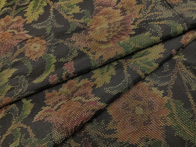 平和屋着物●本場大島紬　更紗唐草文　正絹　逸品　未使用　AABJ9380ph