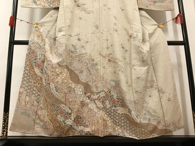 平和屋着物●訪問着　絞り　辻が花　金彩　正絹　逸品　AABJ9389ph