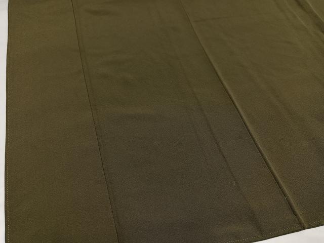 平和屋着物●上質な色無地　媚茶色　正絹　逸品　AABJ9394ph