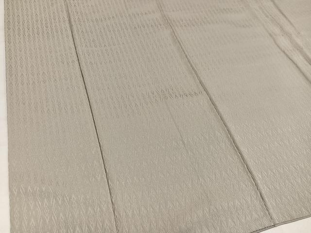 平和屋着物●上質な色無地　お召地　幾何学地紋　潤色　正絹　逸品　AABJ9397ph