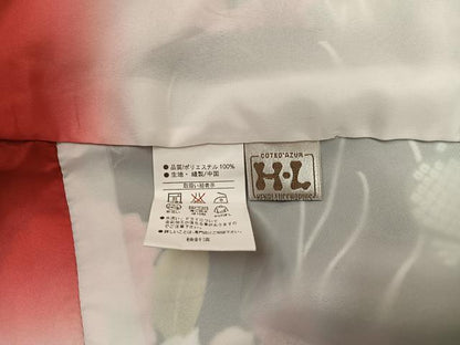 平和屋着物●H・L（アッシュエル）　HENRI-LUC CHAPUIS　小振袖　二尺袖　草花文　金彩　洗える着物　AABJ9398ph