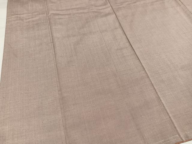 平和屋着物●上質な紬　色無地　枯野色　正絹　逸品　未使用　AABJ9403ph