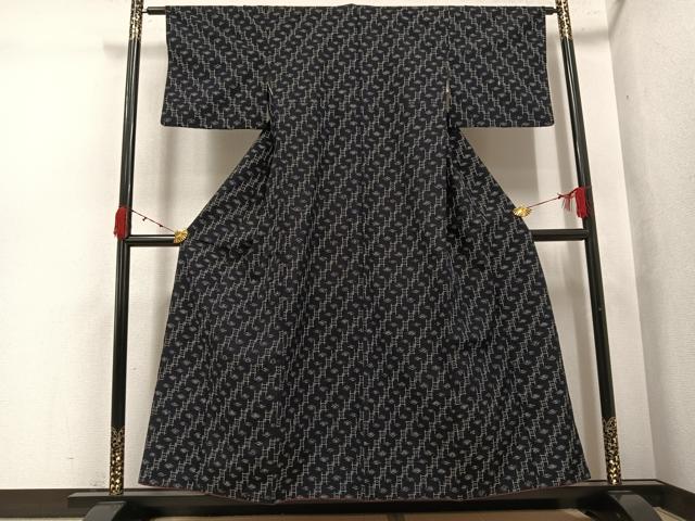 平和屋着物●久留米絣　綿　逸品　AABJ9409ph
